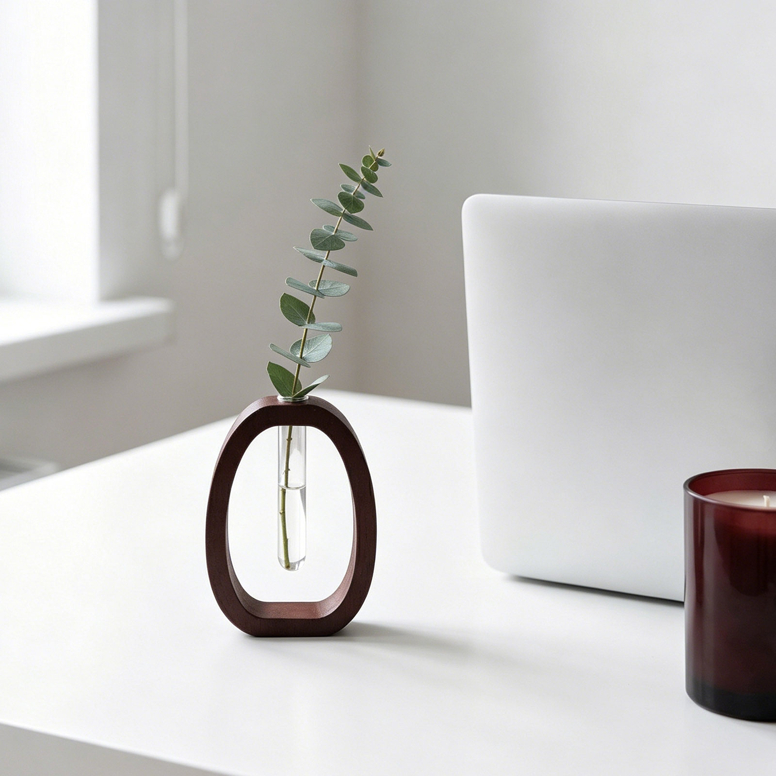 Wood Frame Glass Vase Rustic B - đánh giá và giá Propagation Station Vase
